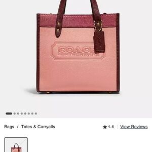 Coach Pink and Burgundy Tote Bag